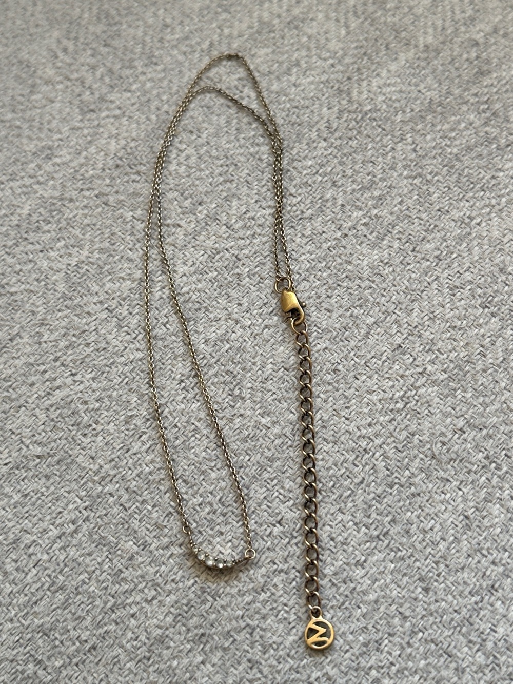 Mejuri gold vermeil crescent necklace